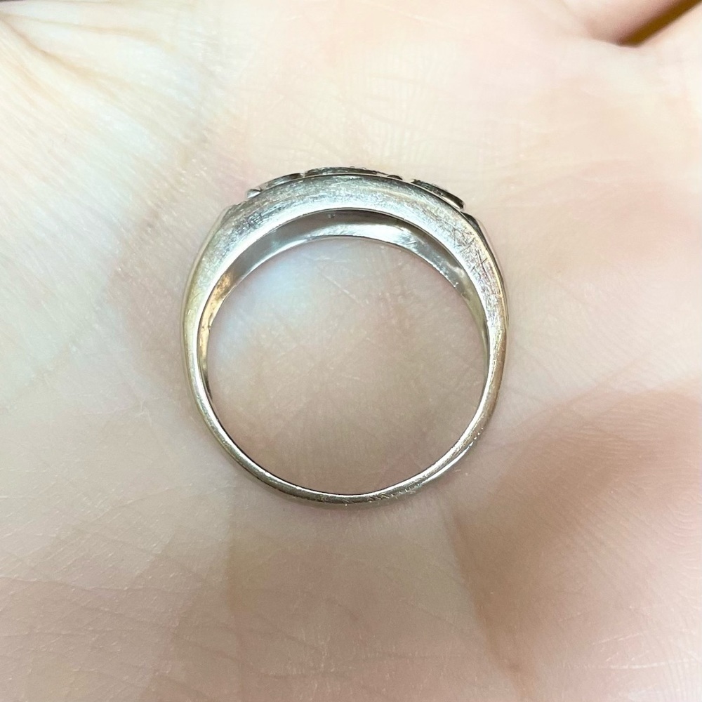 14K Loveland thick solid white gold 7mm vintage heavy size 9 band ring​​​​​​​ - Picture 9 of 11